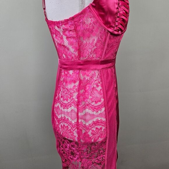 Fashion Nova Melinna Satin Dress – Pink Medium - Picture 8 of 15